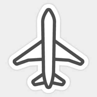 Funny Airplane Icon, Aviation Sticker